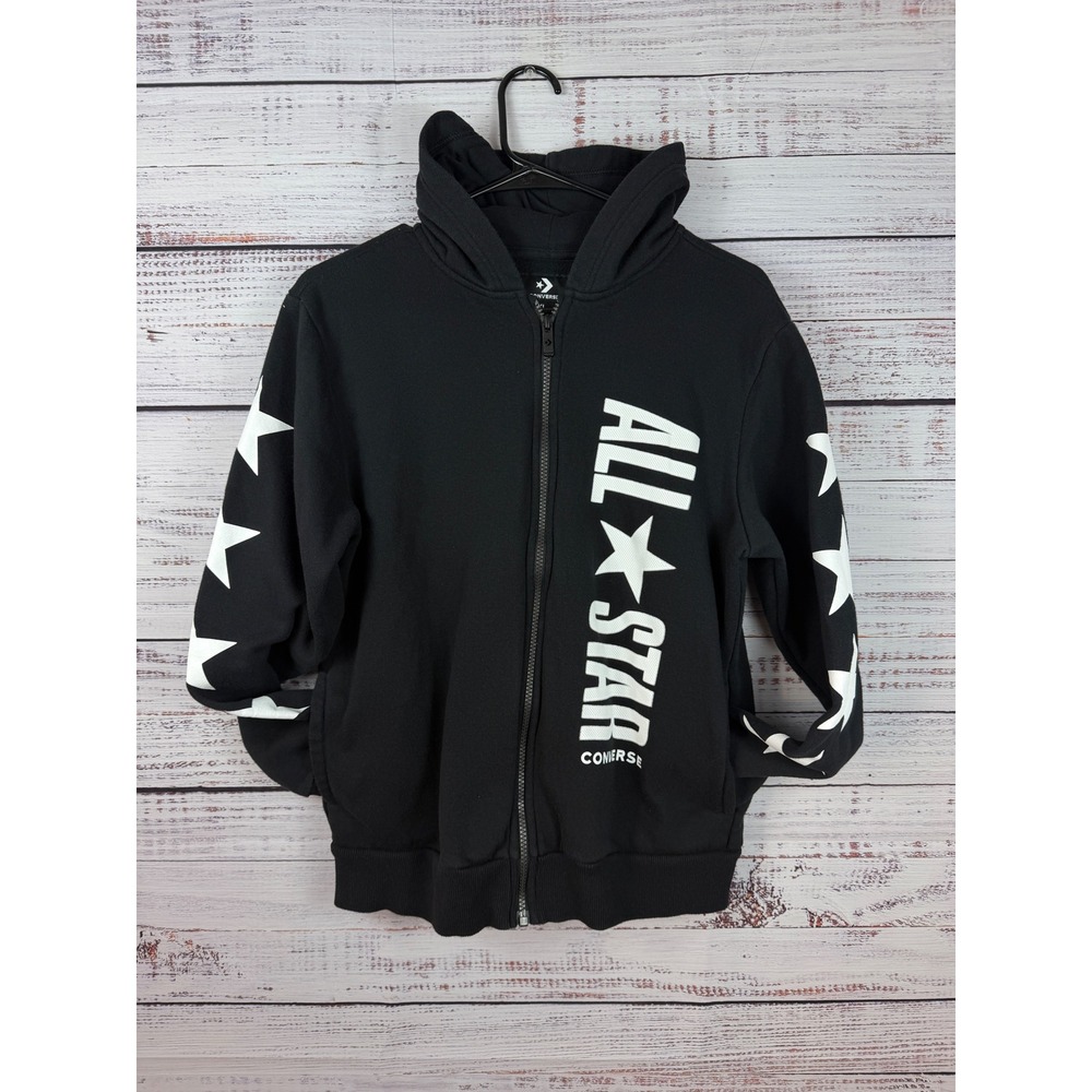 Converse All Star Graphic Zip-Up Hoodie Youth XL Black